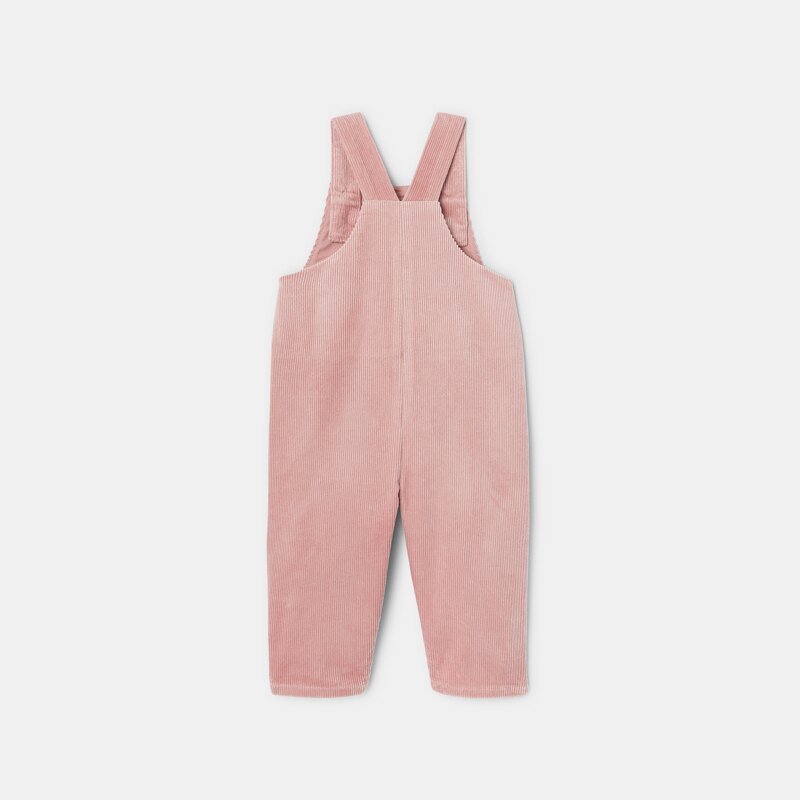 Salopette en velours côtelé rose mixte Absorba Rose