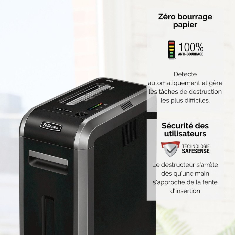 Destructeur Fellowes 125Ci - coupe croisée