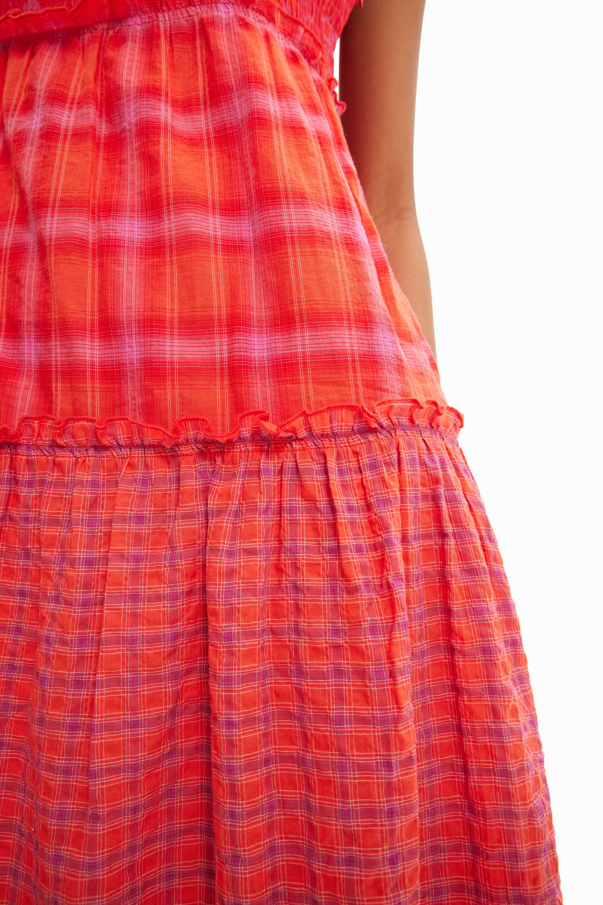 Robe longue bretelles patchwork