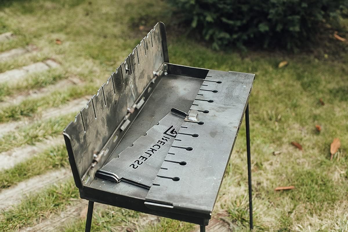 Mangal-Koffer KL-12/3 für 12 Spieße, 3 mm tragbar zum Schaschlik und Grillen Grill BBQ Set