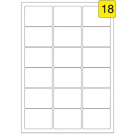 Wäsch Adressetiketten 100 Blatt DIN A4, 63,5 x 46,6 mm, 1800 Stück