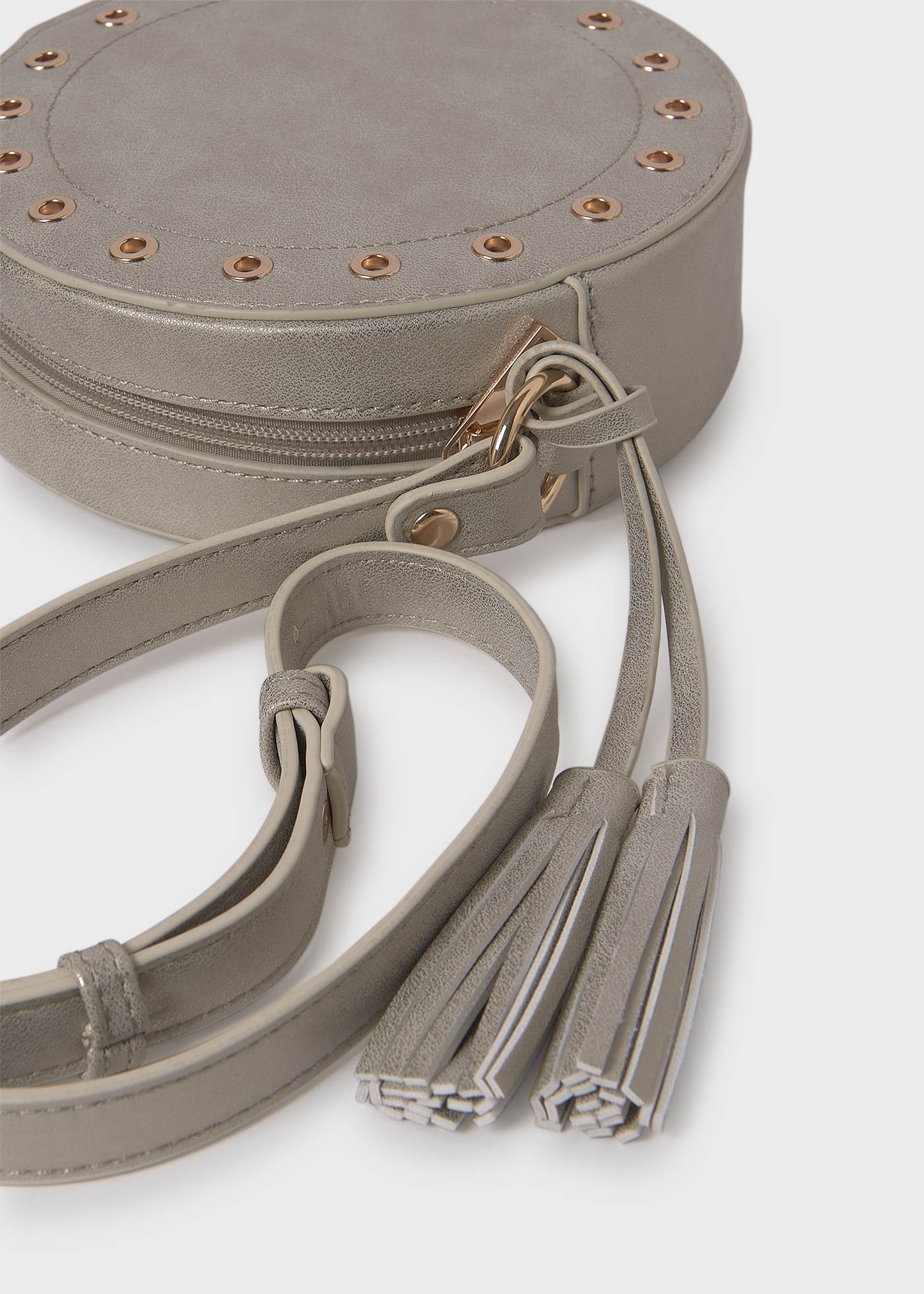 Bolsa redonda com franjas para meninas