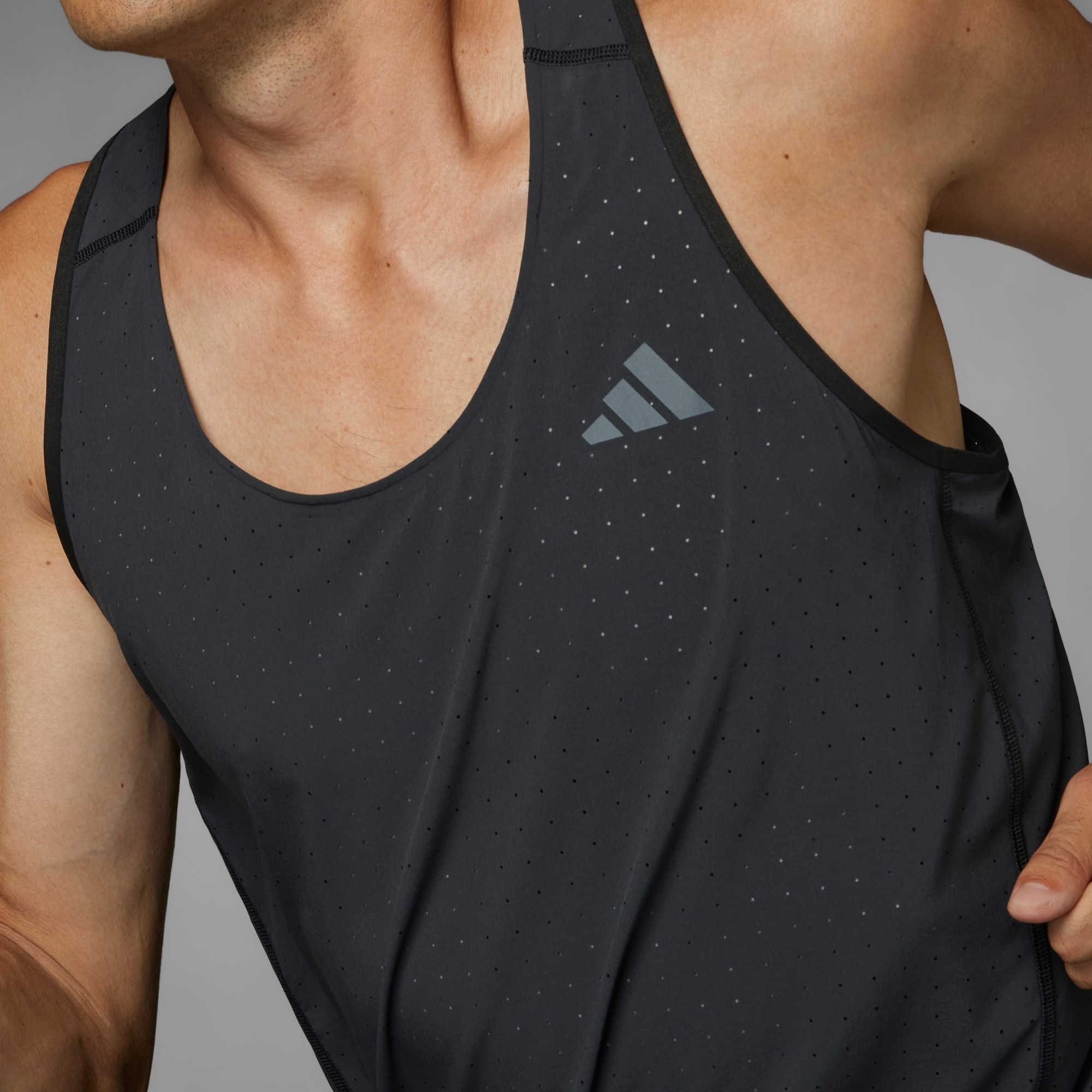 Adizero Running Singlet Herre Black
