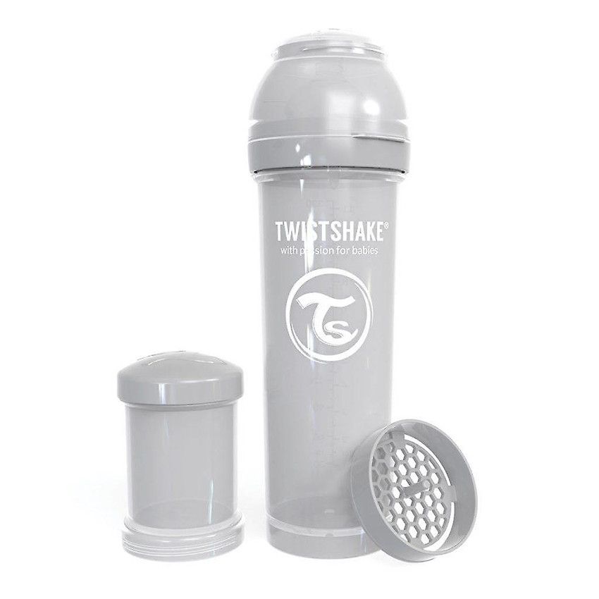 Biberon anti-colique 330 ml - Gris Pastel - Ecru