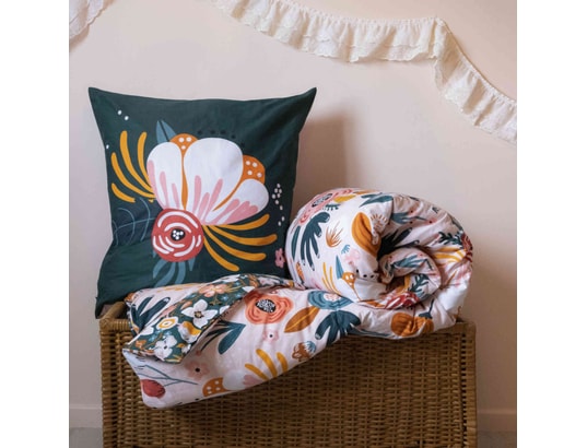TERRE DE NUIT - Parure de lit housse de couette Parure de lit champêtre 240x220 cm