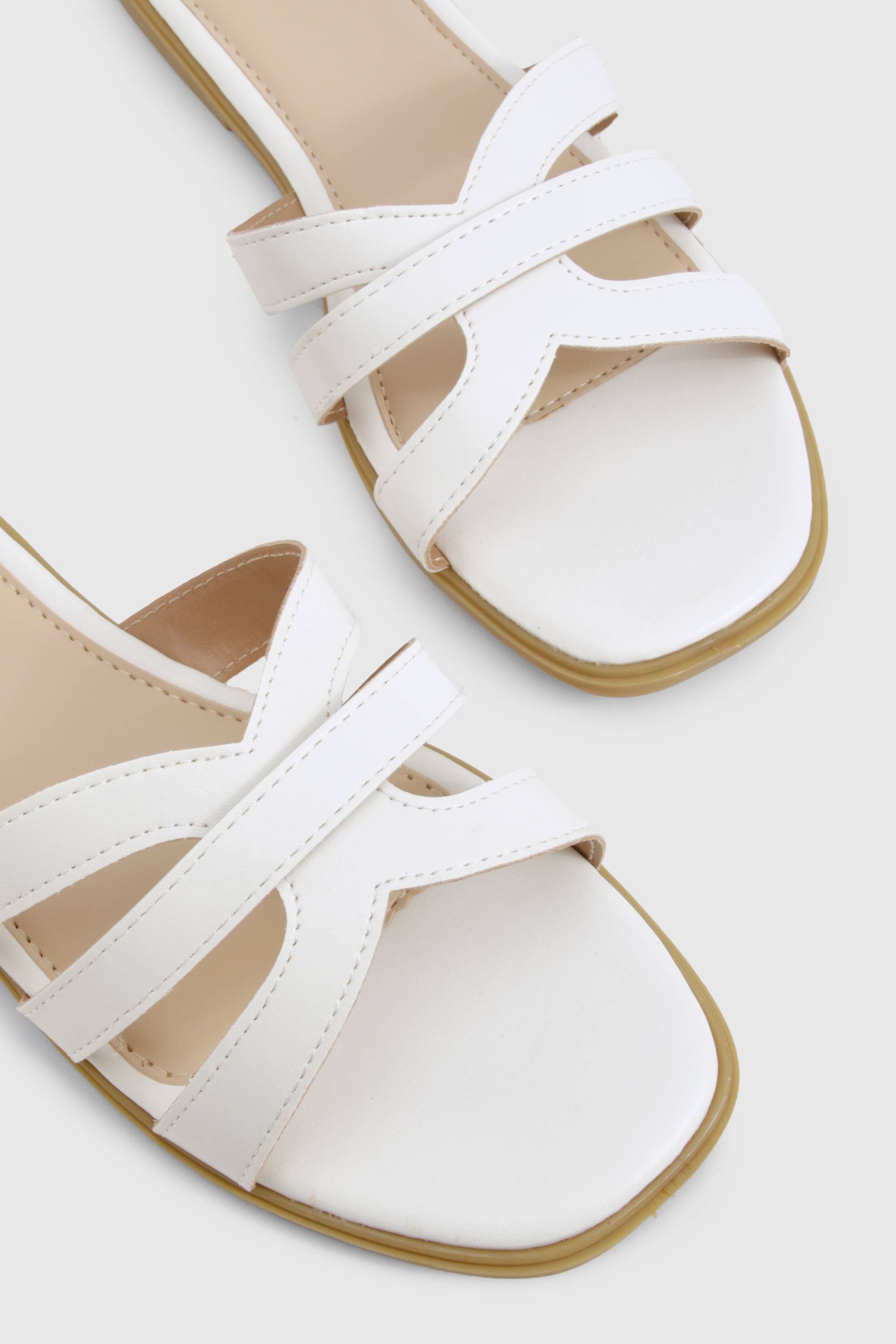 boohoo Sliders à brides croisées pour pieds larges