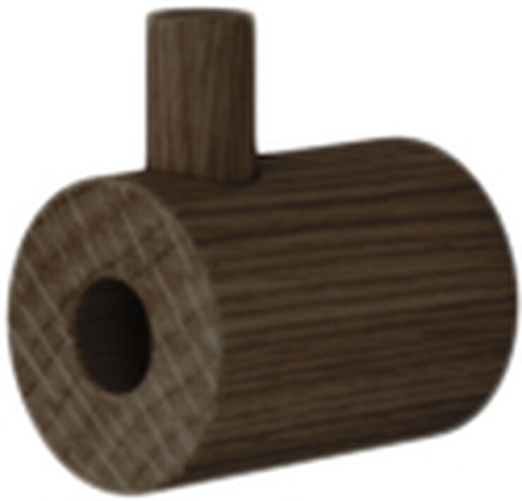 Moebe Wooden Wall Hook, Smoked Oak Oak