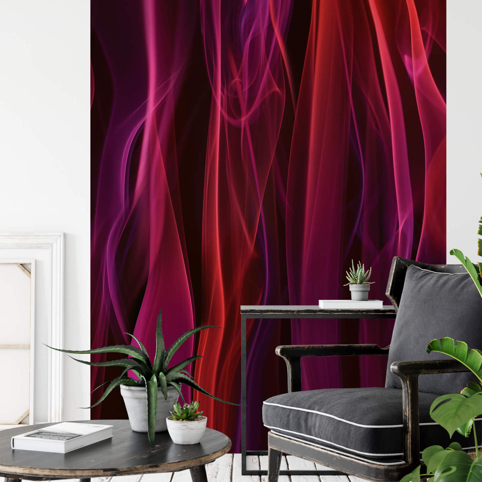 Fototapete DESIGNWALLS 2.0 - rot-lila - 3D-Art - 2,6 Meter