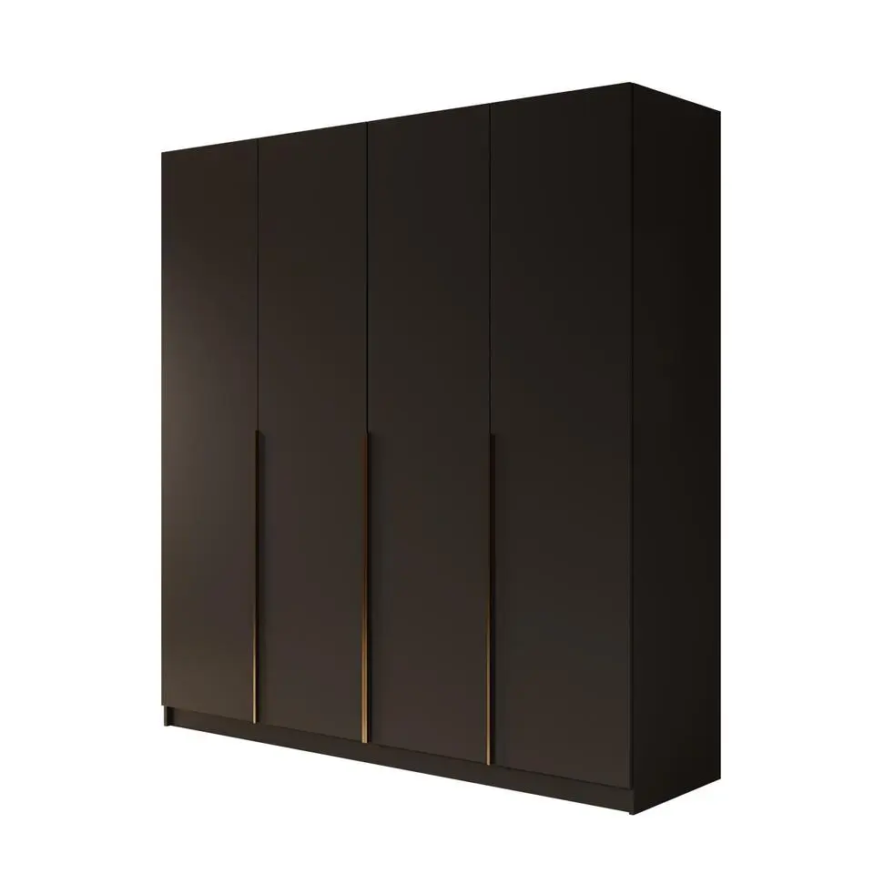 Meubella - Kledingkast Sabre 2 - Zwart - 200 cm