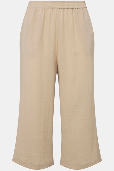 Culotte, wadenlang, weites Bein, Elastikbund