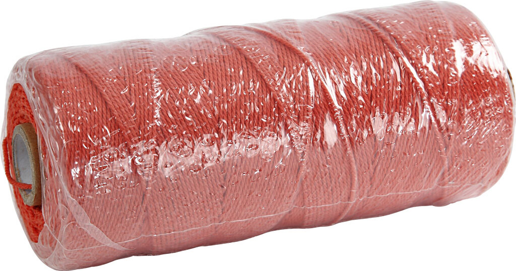 Knyttegarn - Tykkelse 1 MM - L 315 M - Tynd Kvalitet 12/12 - Orange - 220 G