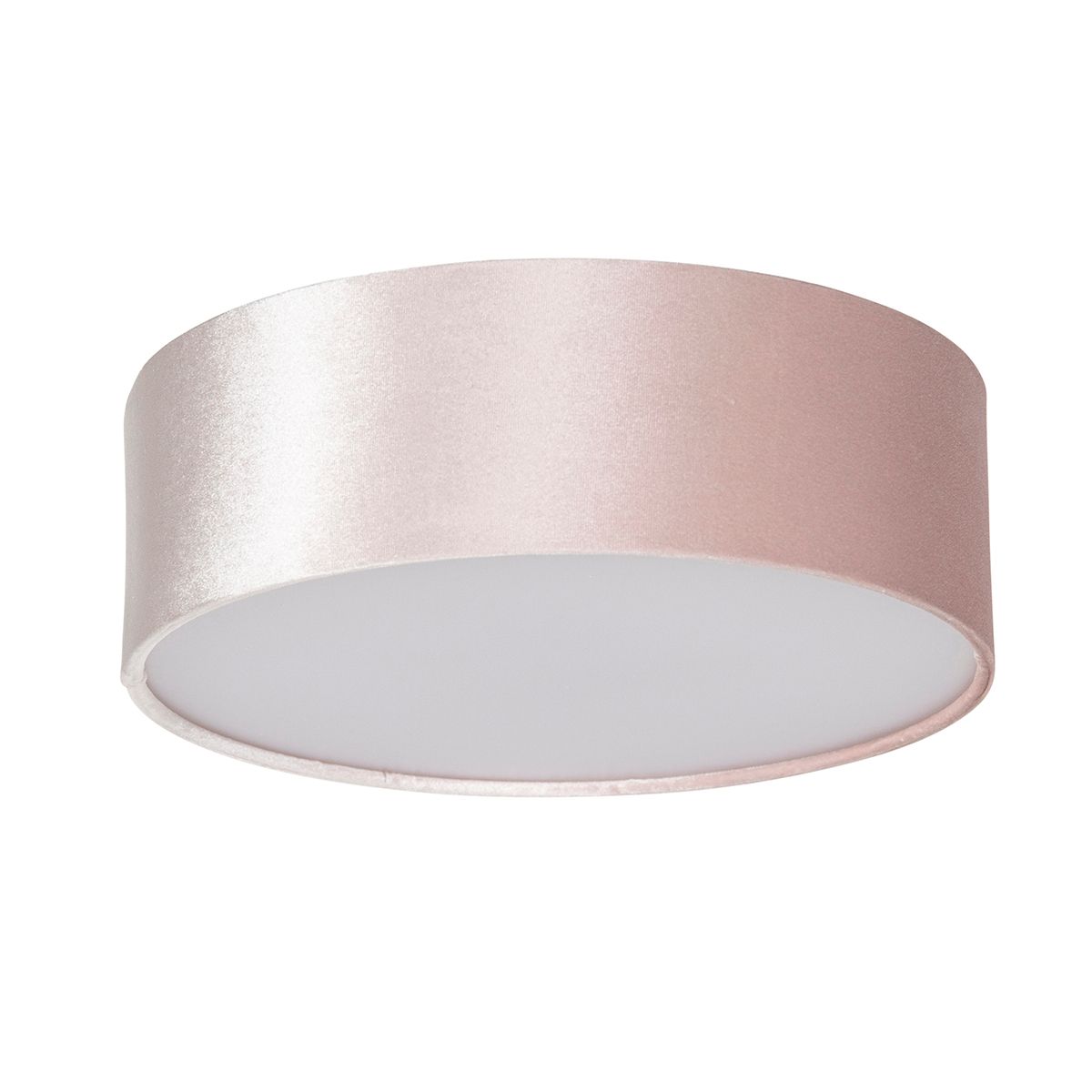 Moderne plafondlamp roze 30 cm met gouden binnenkant - Drum