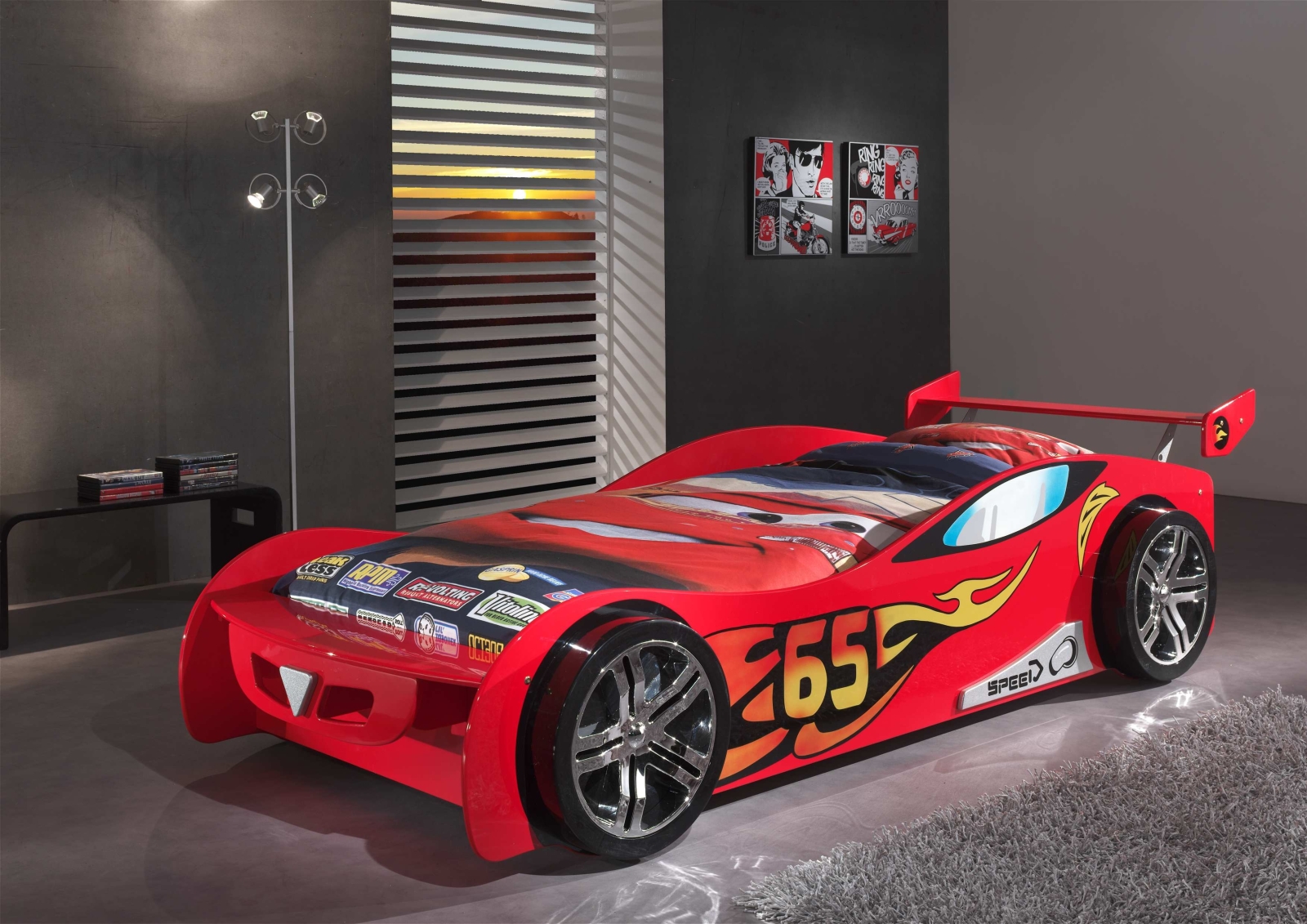 Autobett LE MANS - rot - 90x200 cm