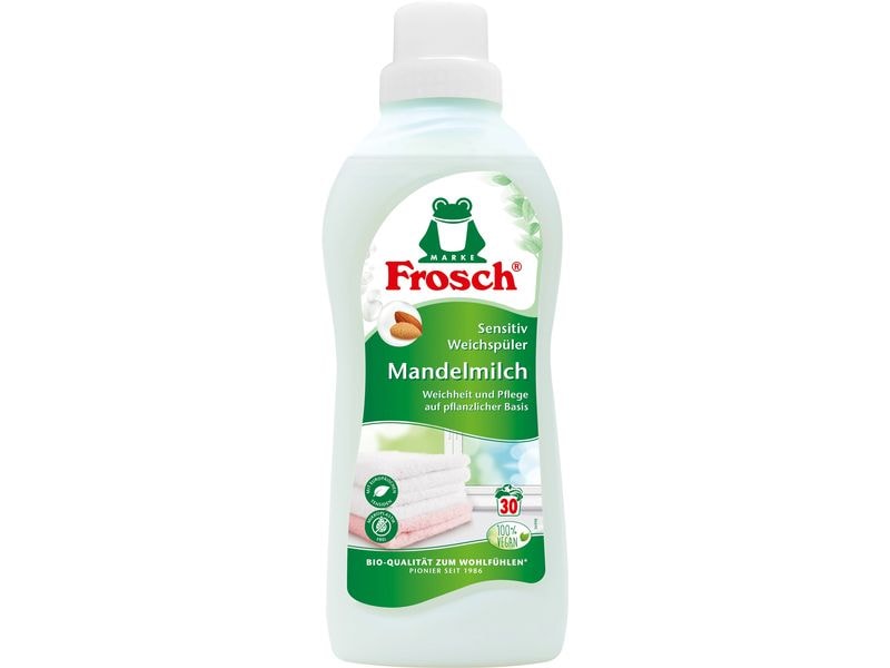 Frosch Weichspüler Mandelmilch 0.75 l Umweltfreundlicher Sensitiv-Weichspüler mit Mandelöl für duftend-weiche und gepflegte Wäsche