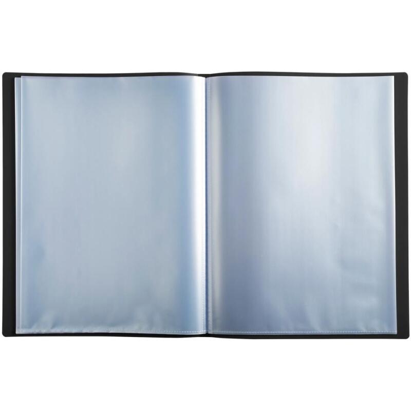 Protège-documents semi-rigide en PP recyclé 100 vues Titane - Couleurs assorties