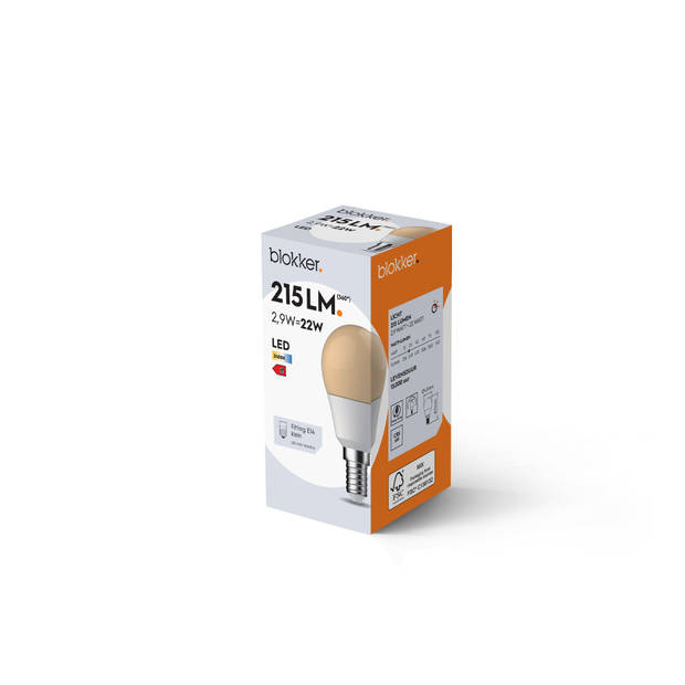 Blokker LED Kogel G45 - 22W - E14 - Flame