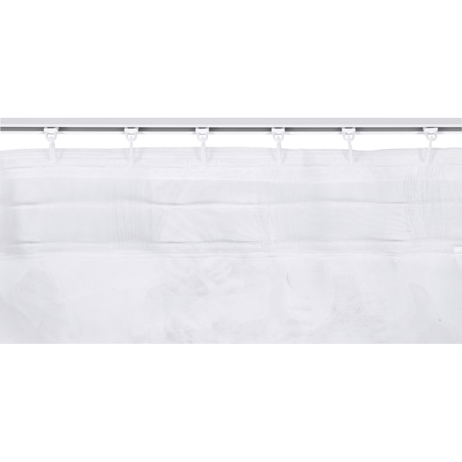 Fertigvorhang Voile 140 x 245 cm mit Universalband weiss