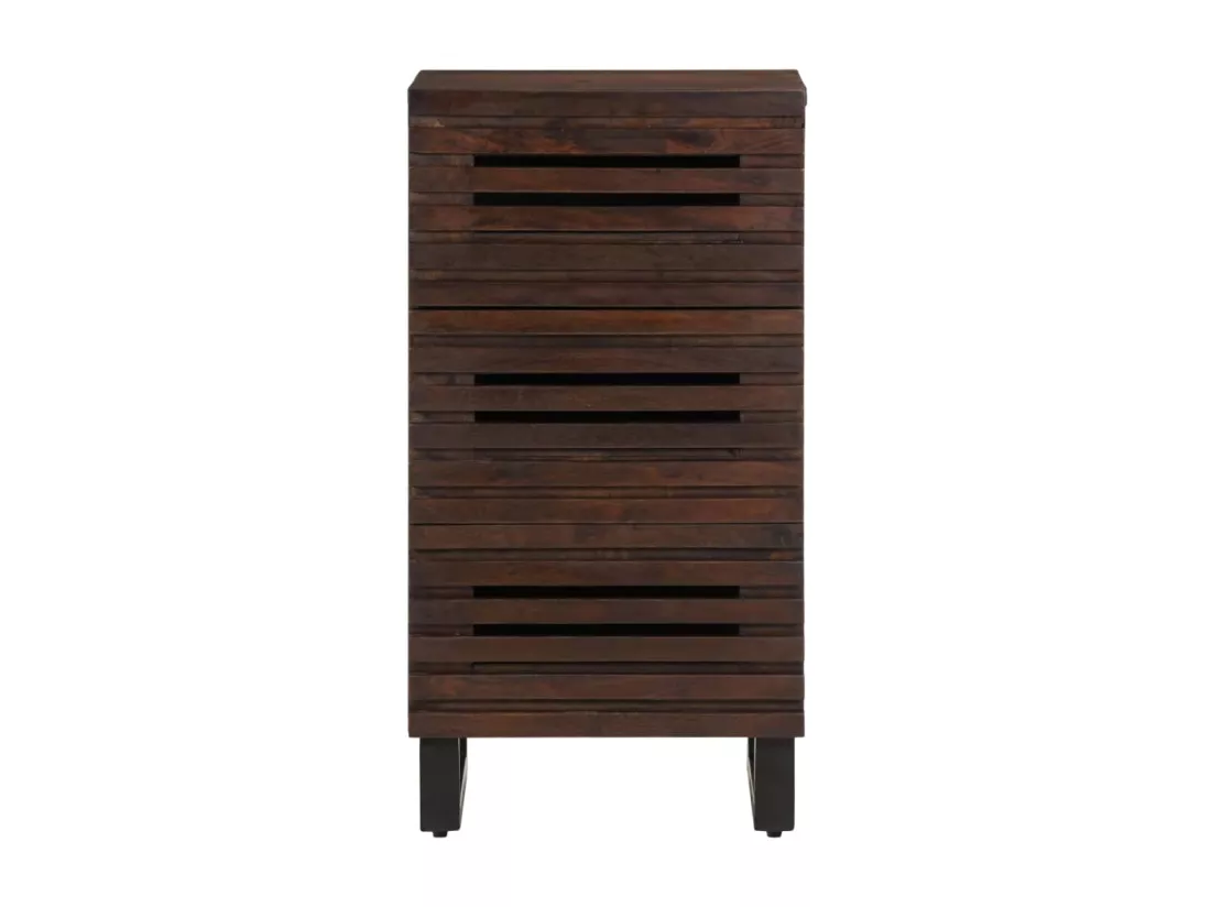Buffet marron 40x34x75 cm bois massif de manguier