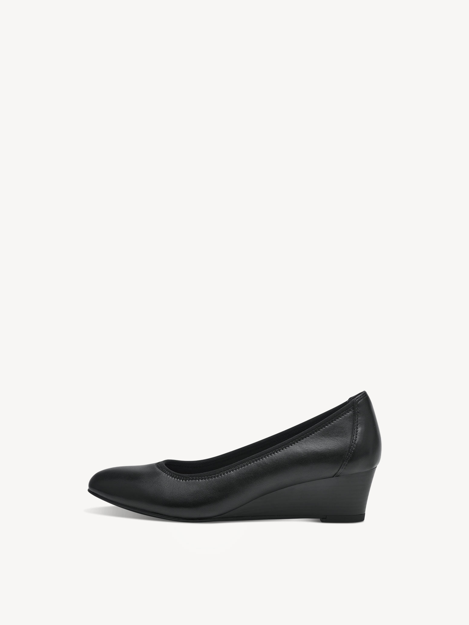 Leren Sleehakpumps - zwart