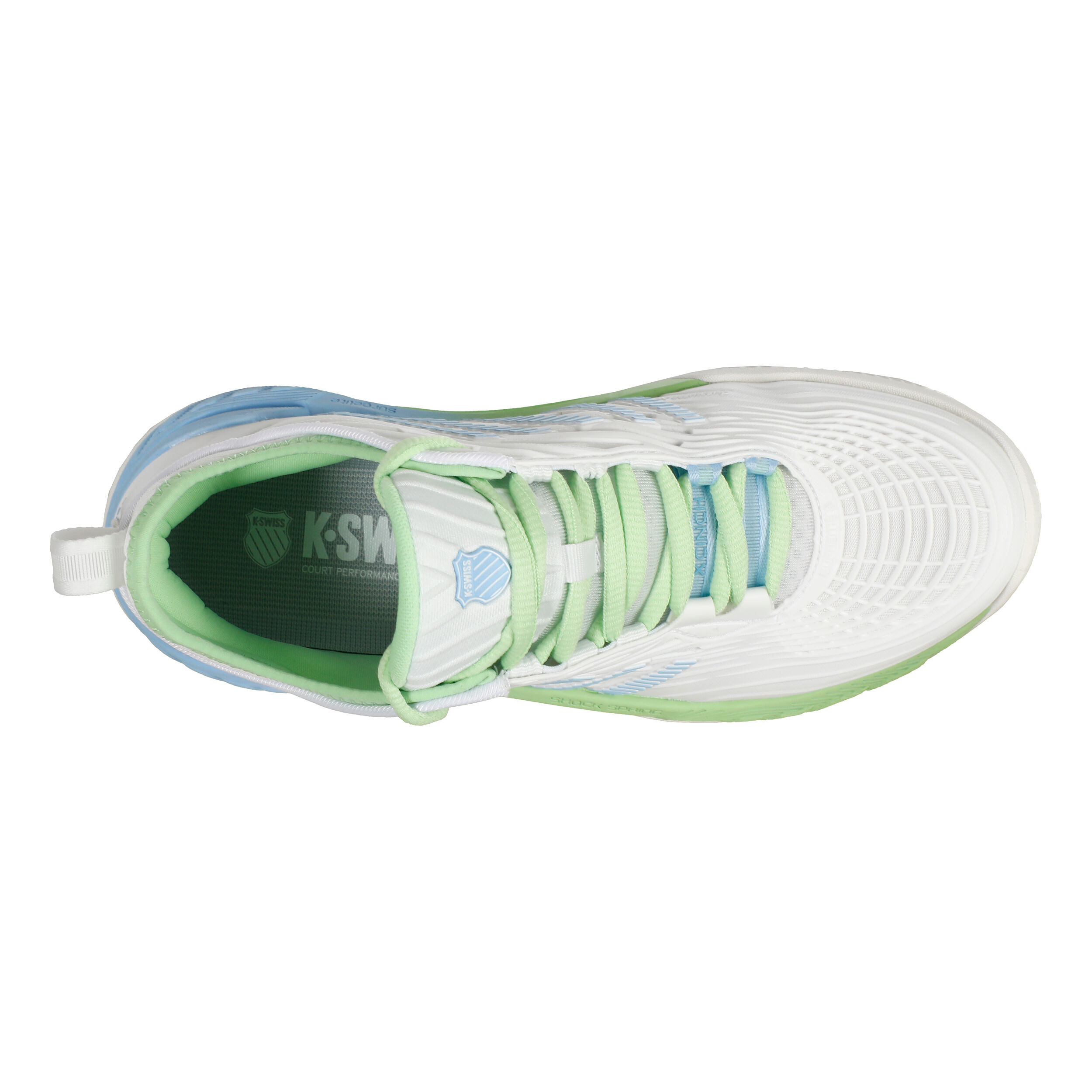 K-Swiss Hypercourt Supreme 2 Chaussure Terre Battue Femmes - Blanc , Vert Clair