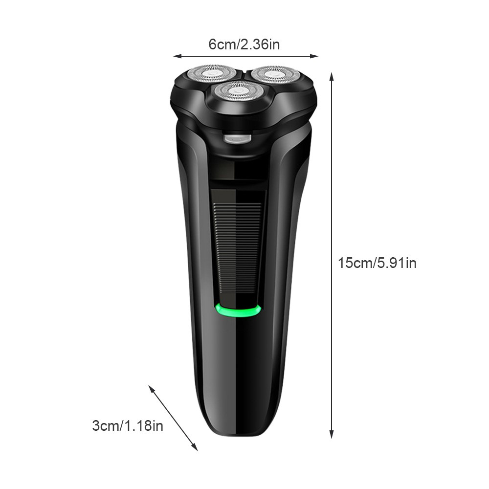 Elektrischer Rasierer mit integrierter Mini WiFi Kamera Full HD 1080p mit Akku (2000mAh)   Micro SD Kartenslot (iOS/Android) - Schwarz