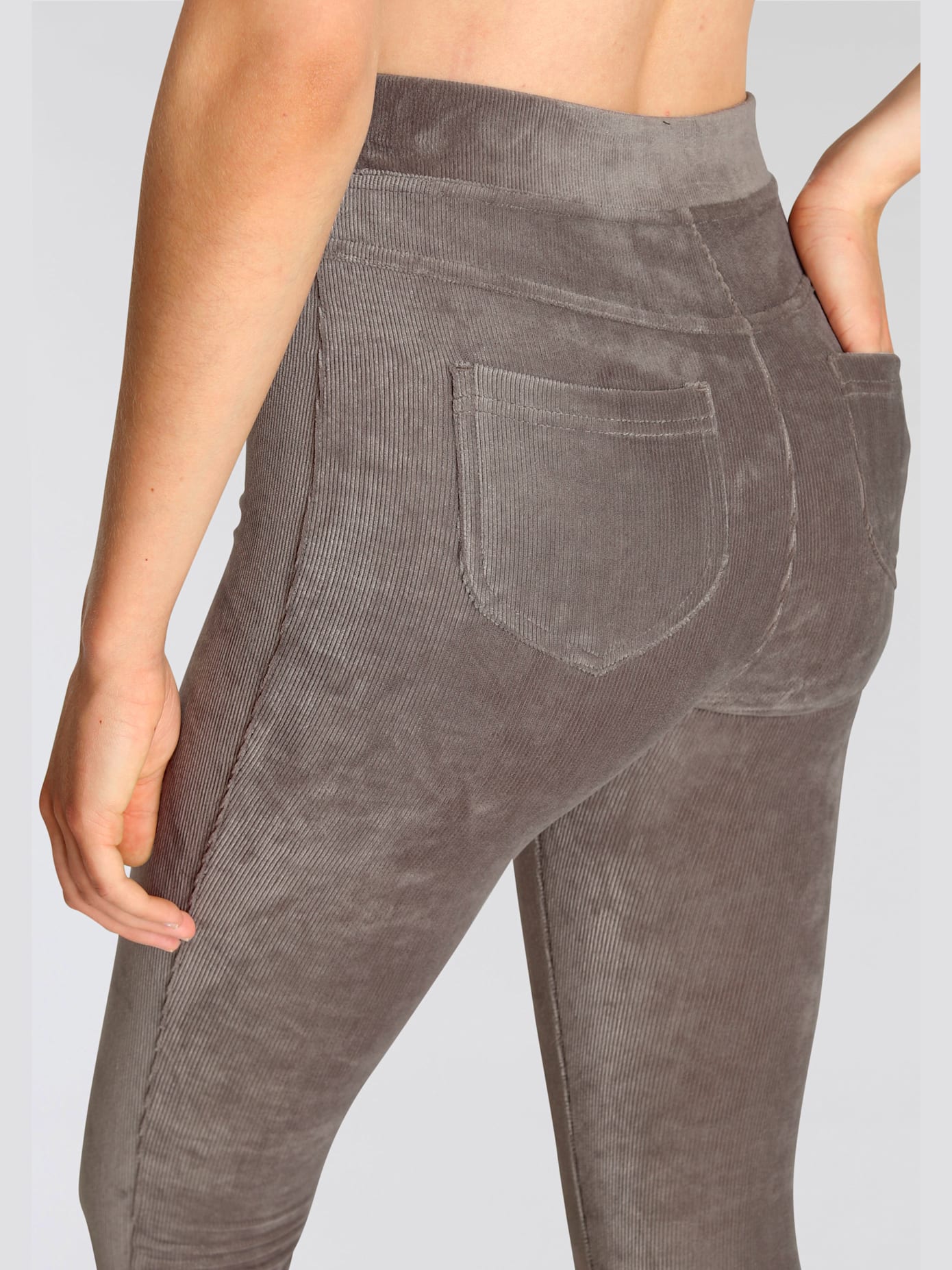 Legging basique en velours côtelé