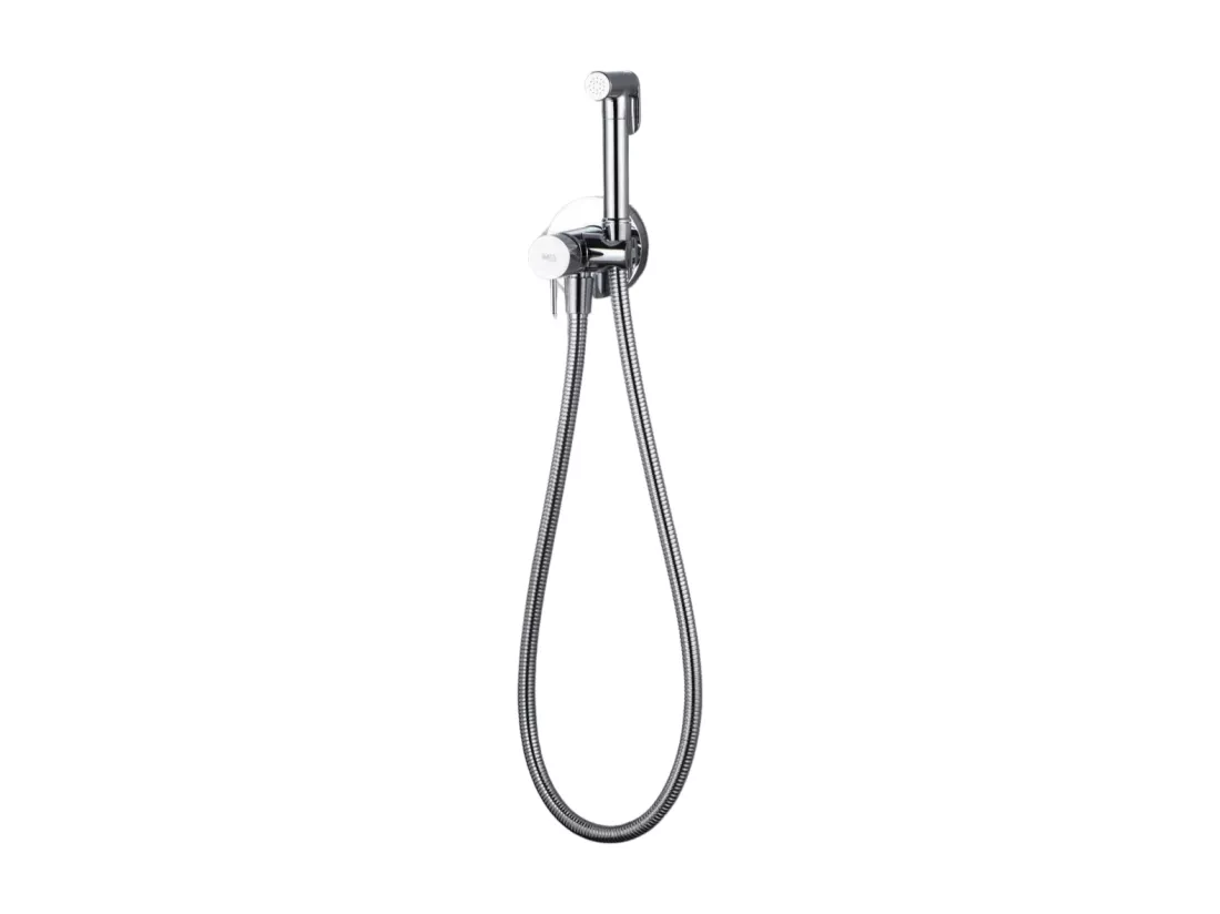 Kit Douchette anti-calcaire hygiénique encastrée WC ou Bidet Salle de Bain Chrome IMEX LINE RDD038