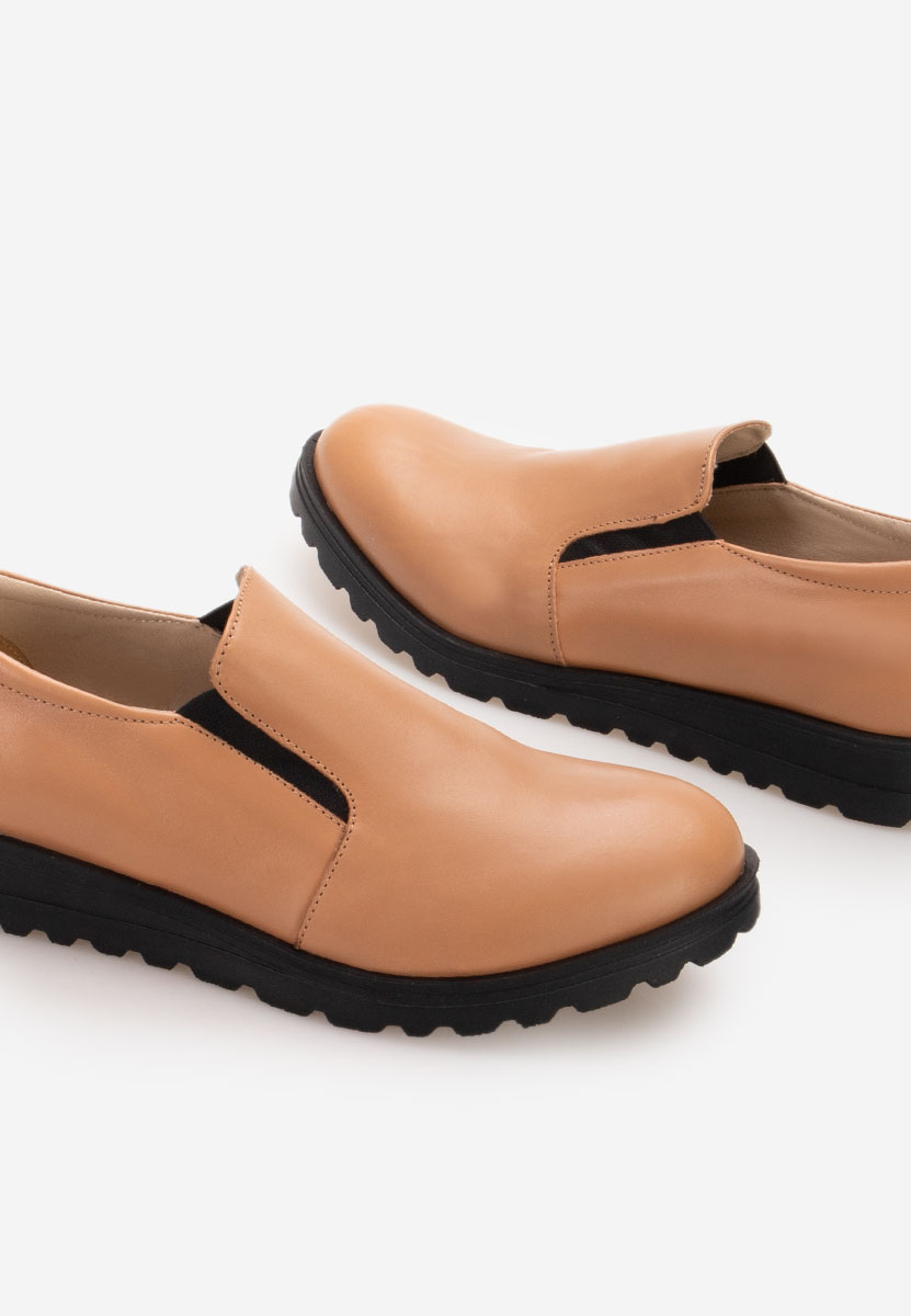 Chaussures casual femme en cuir bruns Serrea