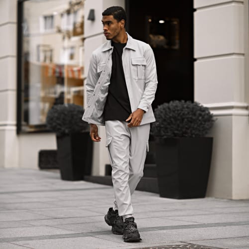 Ensemble Veste Et Pantalon Jogging LL254 Gris