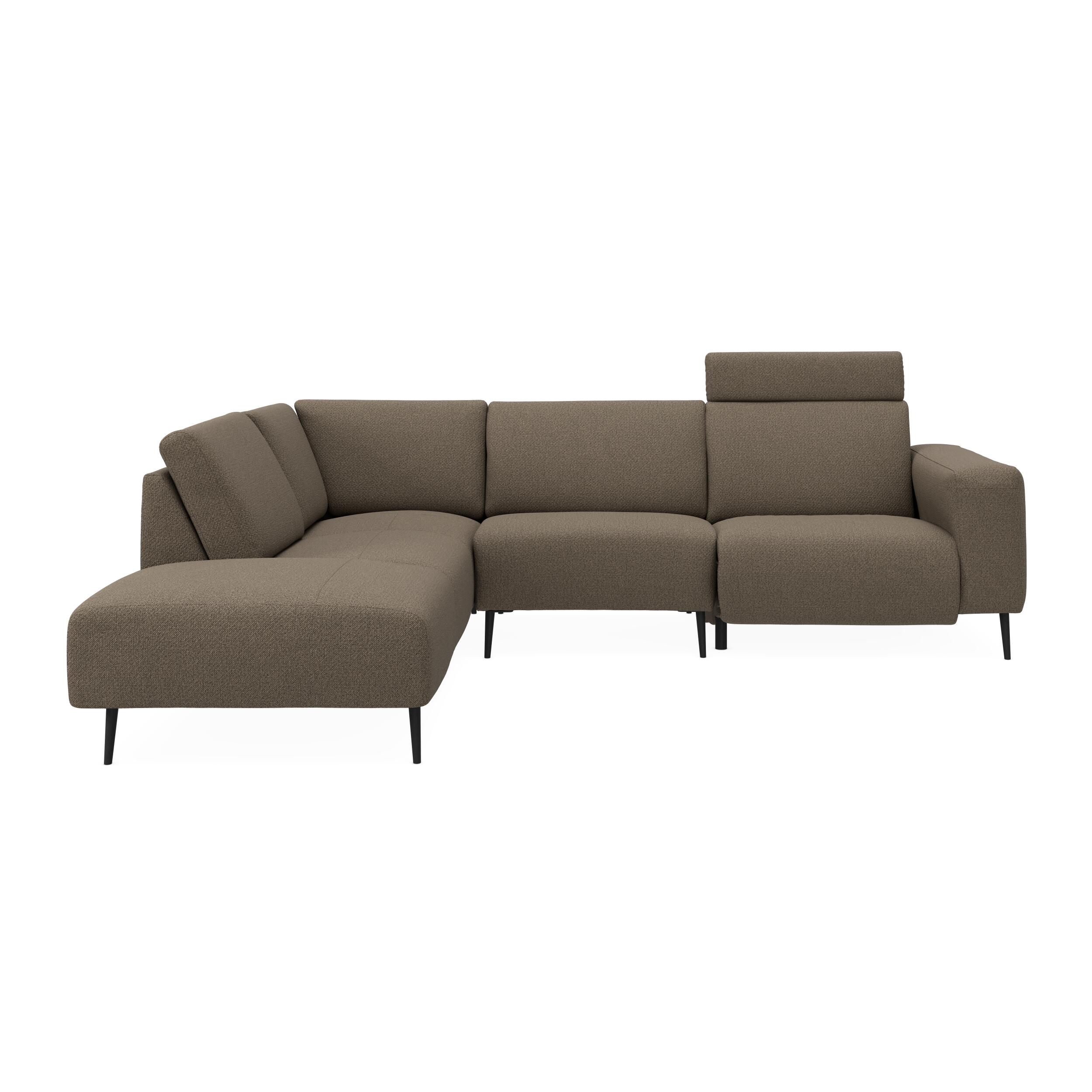 Remus venstrevendt sofa med pufafslutning