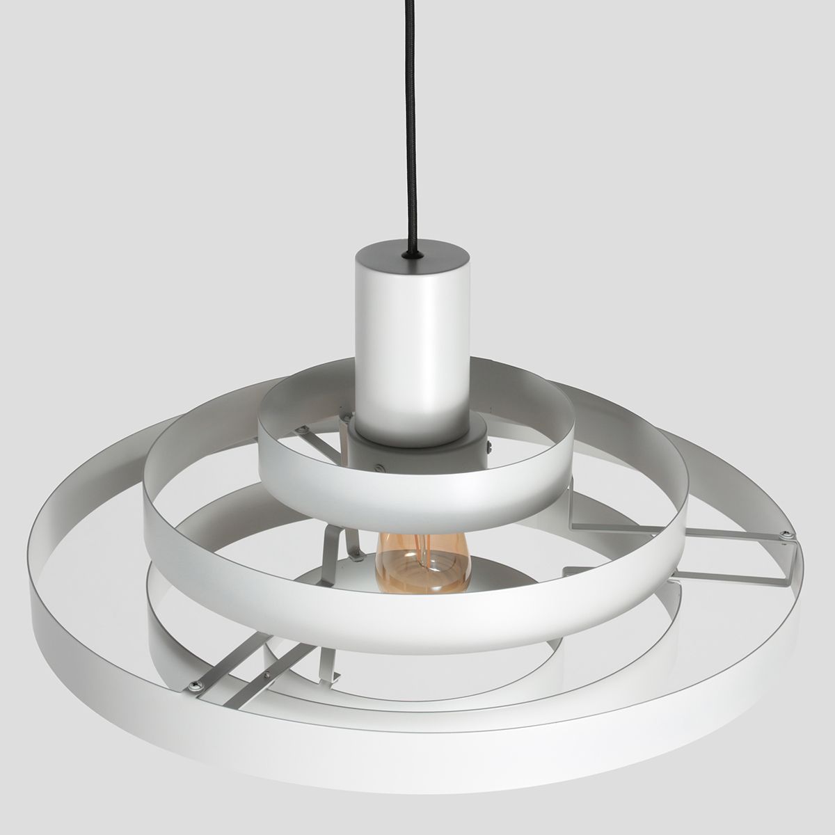Retro hanglamp wit rond - Halo Cirque