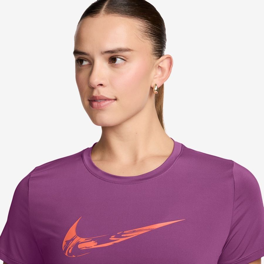 Nike T-shirt Running Dri-FIT One Swoosh - Violet Fushia/Rose Femme