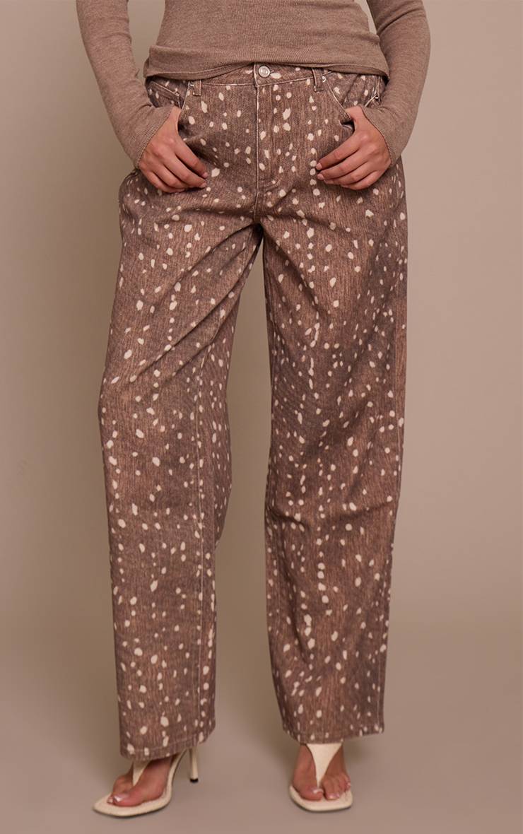 Marron Jean Large En Denim Shape