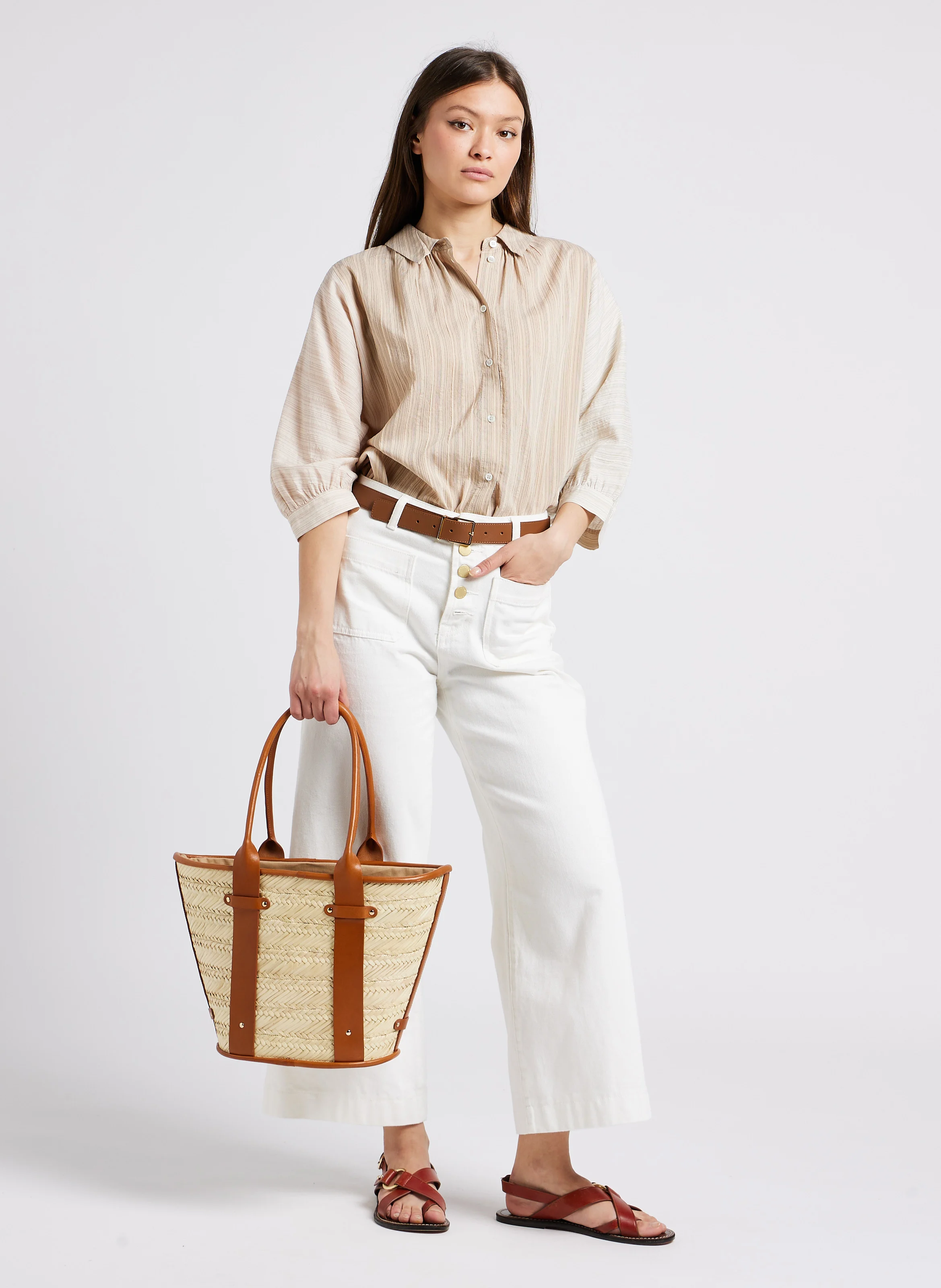 LE GHALIA - Panier en fibres naturelles | Multicolore