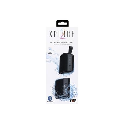 T'nB XPLORE - enceinte sans fil Bluetooth - waterproof - séparable en 2 - noir