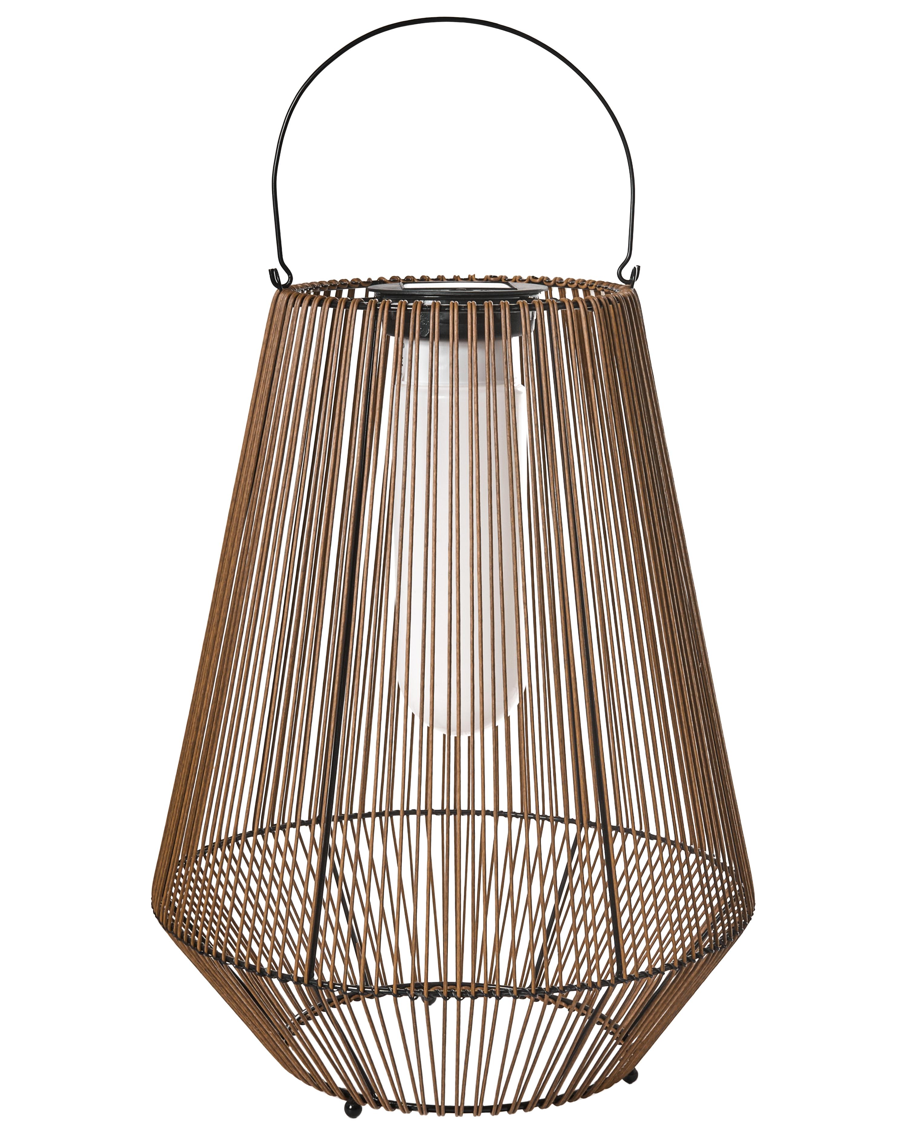 Lantaarn op zonne-energie LUSWISHI 68 cm Natuurlijk