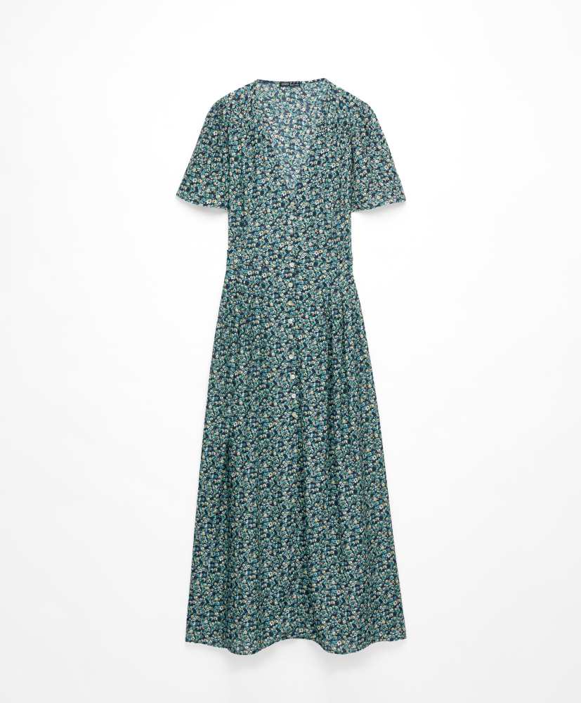 vestido longo floral
