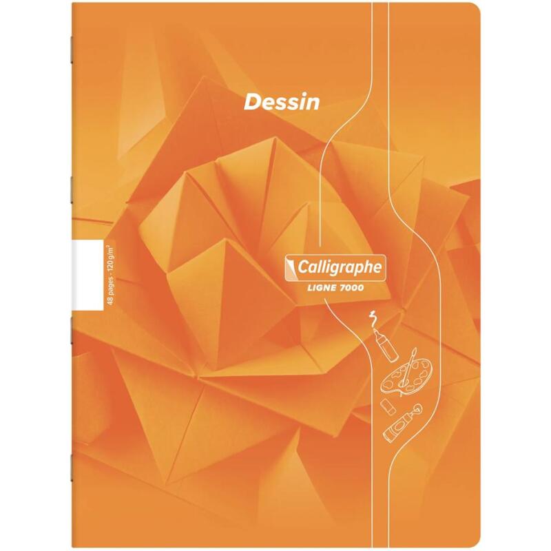 Cahier Dessin scolaire piqué 7000 24x32 cm 48 pages uni 120g - Assortis