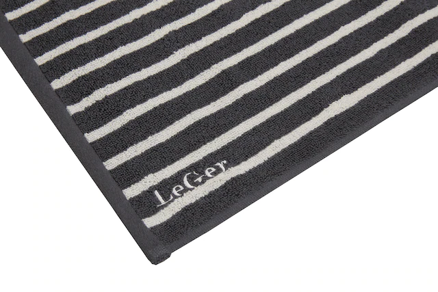 LeGer Home by Lena Gercke Handtuch Set »Tamsin, Duschtücher, Handtücher, Gästetücher, Premium 500 gr/m²« Set 6 Stk. Frottier mit Logostikerei, 100% Baumwolle, gestreift, weich, 5 Jahre Garantie