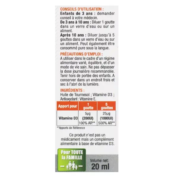 Eric Favre Bien-Être Vitamine D3 20ml