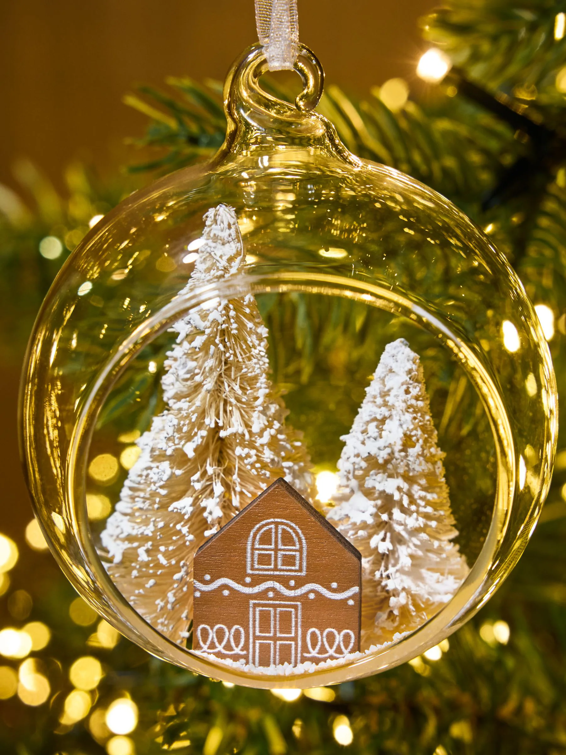 Brush Tree Snowglobe Kerstmis kerstbal