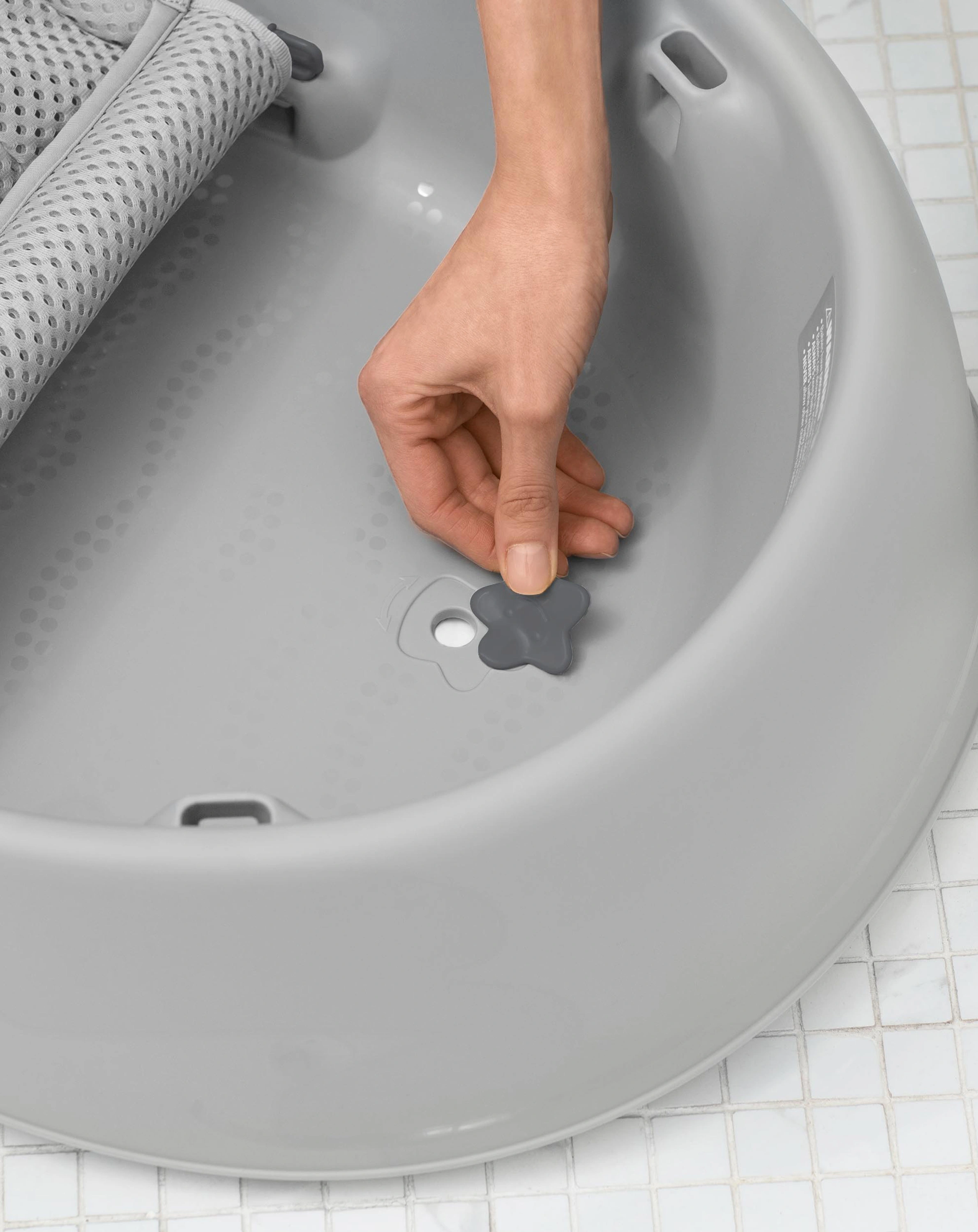 Badewanne MOBY mit 3 Stufen in grau
