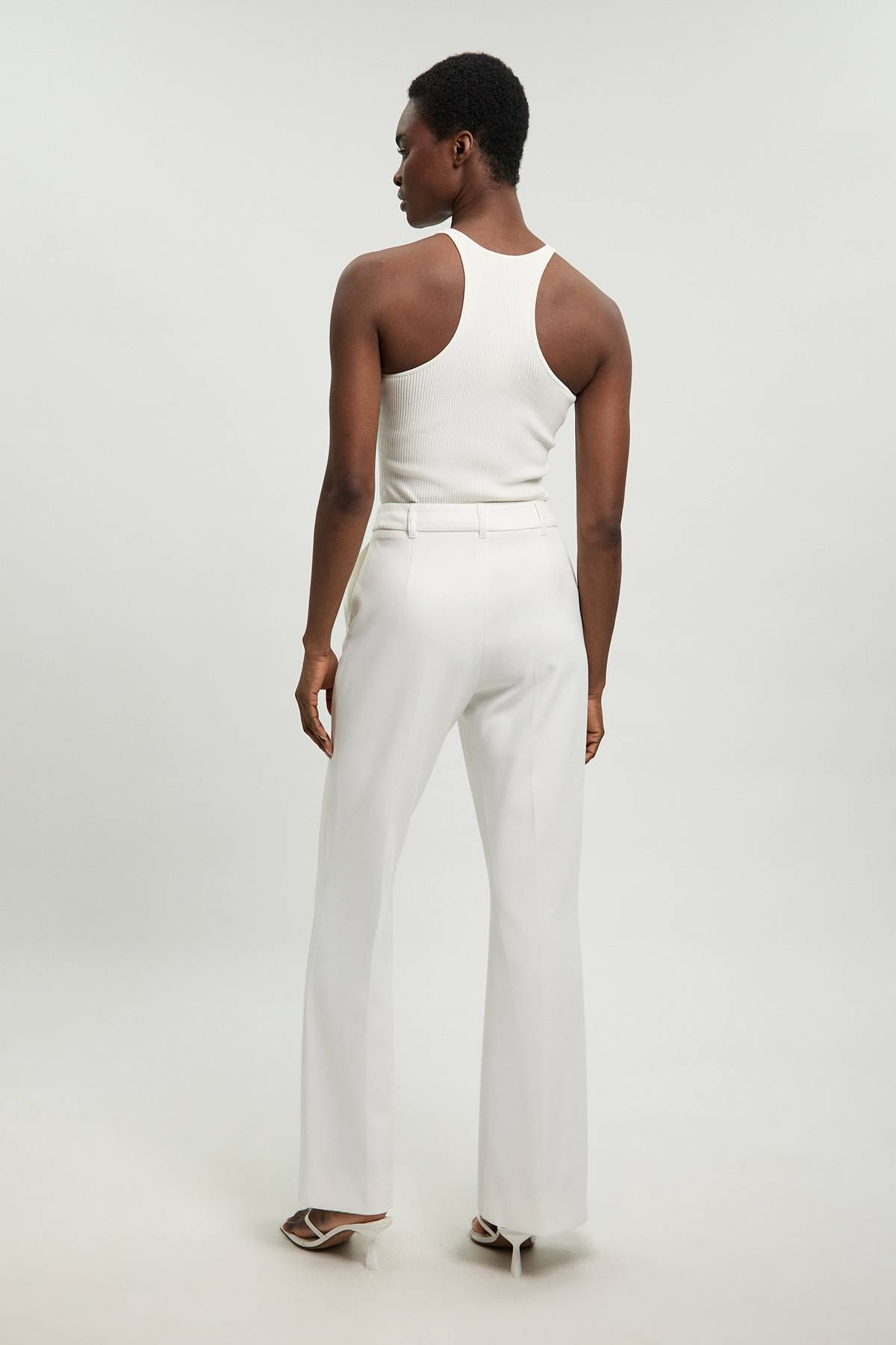 KarenMillen Pantalon Droit Ajusté En Tissu Stretch Compact