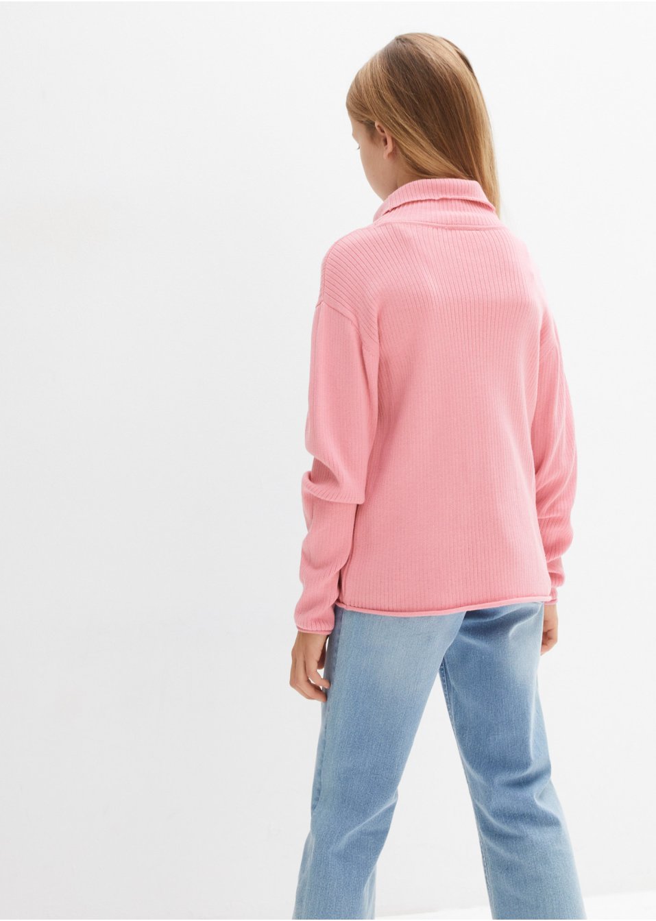 Pull col roulé fille