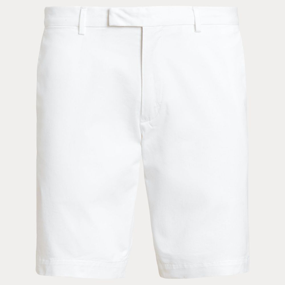 Stretch Slim Fit Chino Shorts Herre Hvit