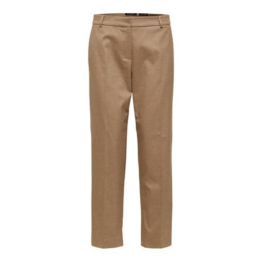 Selected Femme Ria Cropped Bukser, Camel, 36