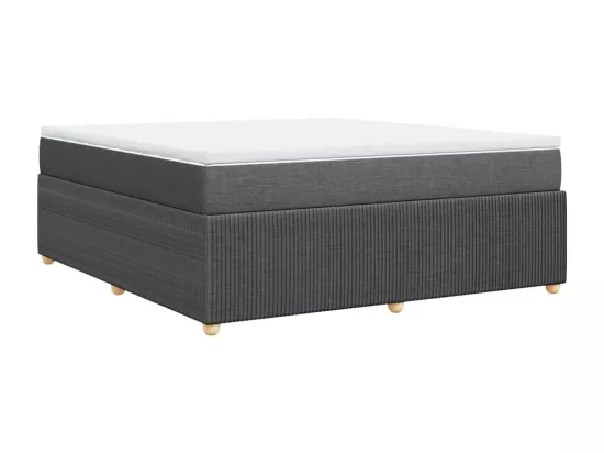 Sommier à lattes de lit avec matelas Gris foncé 180x200cm Tissu
