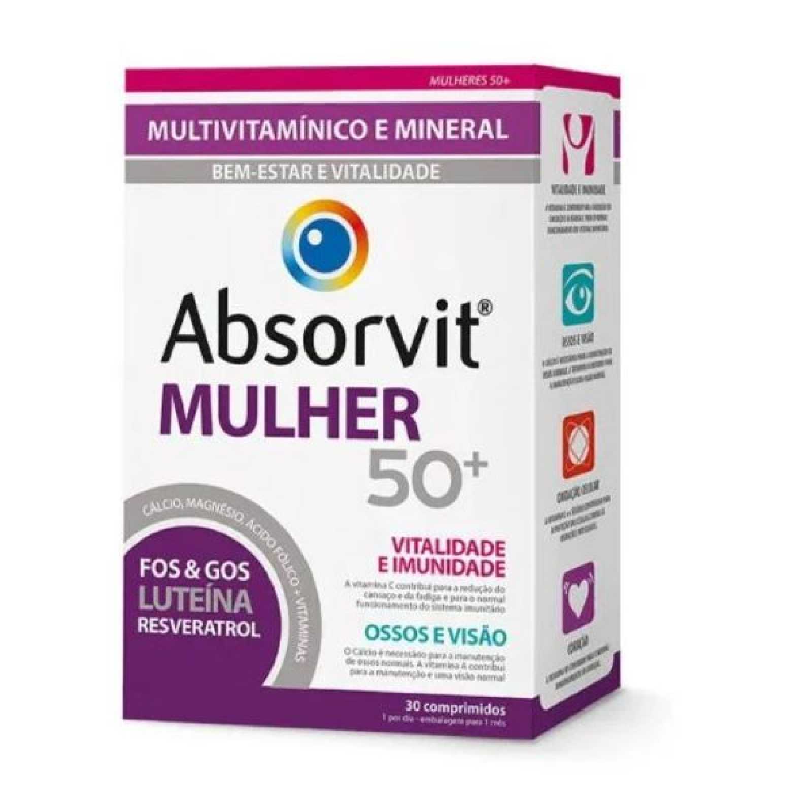 Absorbit Absorbit Mulheres 50+ 30 comprimidos