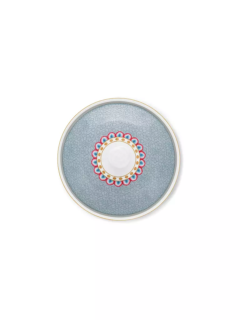 PIP STUDIO Zuckerdose klein 300ml FLOWER FESTIVAL Light Blue hellblau