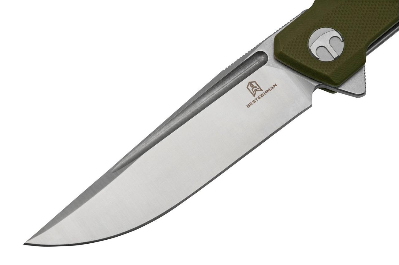 Bestechman Dundee BMK01B OD Green, Satin D2, zakmes Ostap Hel design